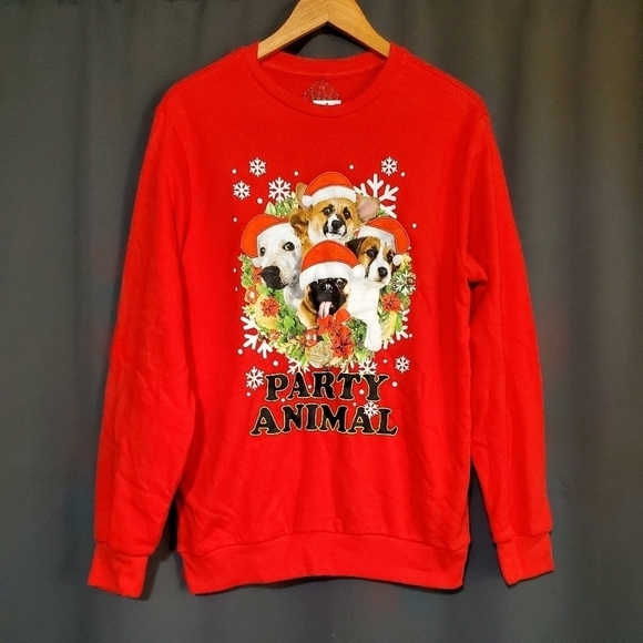 Well Worn Sweaters - Party Animal Holiday Christmas Sweaters With Bells Size Medium NWT